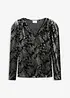 Maglia in velluto devoré a maniche lunghe, bonprix