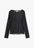 Maglia a maniche lunghe in mesh trasparente, bonprix