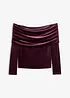 Maglia con spalle scoperte in velluto morbido, bonprix