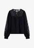 Maglia a maniche lunghe con pizzo, bonprix