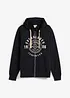 Felpa con zip, cappuccio e taglio comfort, bonprix