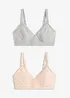 Reggiseno da allattamento senza ferretto con cotone biologico (pacco da 2), bonprix