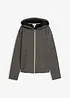 Felpa con zip in misto cotone a righe, bonprix