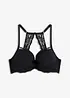 Reggiseno in pizzo con coppe preformate, ferretto e schiena a vogatore, bonprix