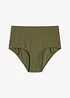 Slip per bikini a vita alta con sgambatura normale, bonprix