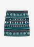 Minigonna con motivo norvegese in misto cotone ed elastan, bonprix