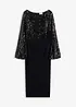Abito midi con paillettes, bonprix