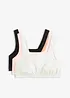 Reggiseno bustier con cotone biologico (pacco da 3), bonprix