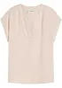 Blusa in satin a maniche corte con spalle scese, bonprix