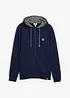 Felpa con zip e cappuccio in puro cotone biologico, bonprix