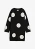 Abito oversize in maglia a pois, bonprix