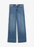 Jeans wide leg full length, vita media, bonprix
