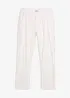 Pantaloni in lino con cinta comoda regular fit, straight, bonprix