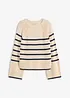 Maglione con righe a contrasto, bonprix