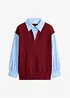 Maglione con inserto effetto camicia, bonprix