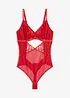 Body con perizoma e pizzo con cuoricini, bonprix