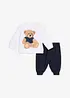Maglia con inserto teddy e pantaloni (set 2 pezzi), bonprix