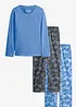 Pigiama in puro cotone (set 3 pezzi), bonprix
