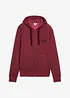 Felpa con zip e cappuccio dall'effetto slavato, bonprix