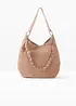 Borsa in pelle scamosciata con tracolla extra decorativa, bonprix