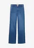 Jeans wide leg con cotone biologico, vita alta, bonprix