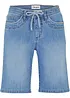 Bermuda in jeans slim fit con vita media, bonprix