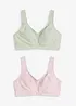 Reggiseno senza ferretto  con cotone biologico (pacco da 2), bonprix