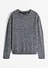 Maglione melange con scollo rotondo, bonprix