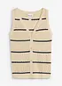Gilet in maglia traforata con percentuale di lino, bonprix