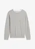 Maglione in filato fine con collo doppio, bonprix