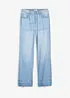 Jeans wide leg in cotone, vita media, bonprix