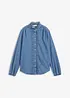 Camicia in jeans di cotone biologico con volant, bonprix
