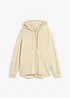 Felpa con zip, cappuccio ed elastico, bonprix