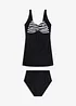 Tankini lungo con slip a vita alta (set 2 pezzi), bonprix