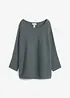 Maglione oversize a costine in misto viscosa, bonprix