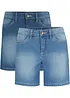 Shorts di jeans slim fit, vita media (pacco da 2), bonprix