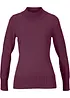 Maglione basic in filato fine con collo dritto e cotone riciclato, bonprix