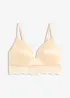 Reggiseno senza ferretto con coppe preformate e pizzo, bonprix