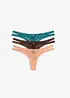 Tanga con pizzo floreale (pacco da 3), bonprix