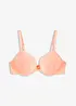 Reggiseno con coppe preformate, ferretto, cotone biologico e pizzo, bonprix