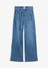 Jeans wide leg in cotone biologico, vita alta, bonprix
