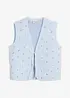 Gilet trapuntato con ricami floreali, bonprix