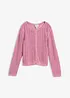 Cardigan traforato in puro cotone, bonprix
