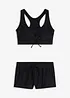 Bikini a bustier con pantaloncini da mare (set 2 pezzi), bonprix