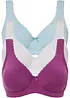Reggiseno con ferretto con cotone biologico (pacco da 3), bonprix