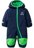 Tuta in softshell con fodera in pile teddy e cappuccio, bonprix