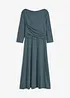 Abito midi drappeggiato con maniche a 3/4, bonprix