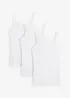 Top con spalline sottili in puro cotone (pacco da 3), bonprix