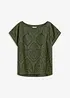 Maglia con pizzo traforato, bonprix