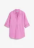 Blusa in misto lino con maniche a 3/4, bonprix